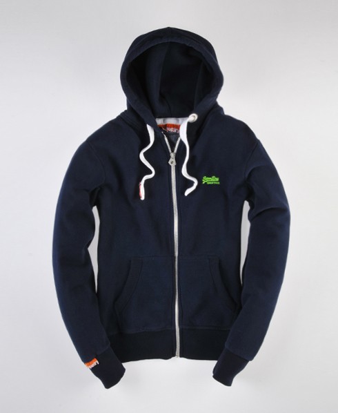 Orange Label Zip Hood